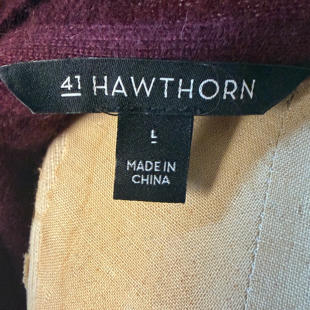 41 Hawthorn Burgundy Leena
100% Cashmere Open Cardigan large - Picture 6 of 8